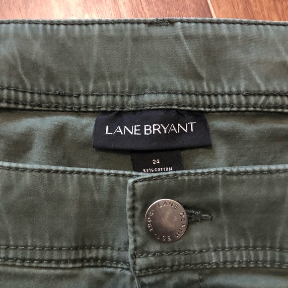 Lane Bryant army green utility style pant - Picture 2 of 3